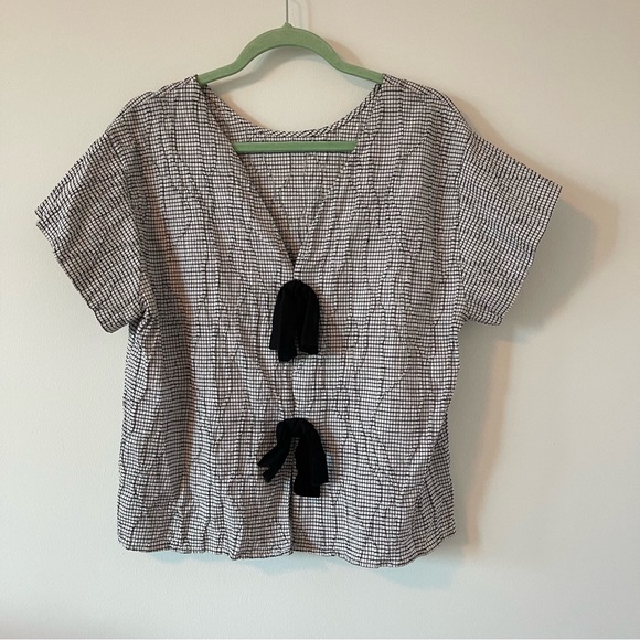 Zara Seersucker Bow Top - Picture 3 of 5